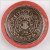 Red and Silver Foiled 2-Hole Coconut Button - 74L/47mm | Mood Fabrics