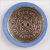 Light Blue and Silver Foiled 2-Hole Coconut Button - 74L/47mm | Mood Fabrics