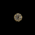 Crystal Rhinestone and Gold Metal Czech Button - 14L/9mm | Mood Fabrics