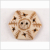 Natural Bone Hexagonal 2-Hole Button - 54L/34mm | Mood Fabrics