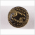 Black and Gold Floral Leaf Glass Shank Back Button - 22L/14mm | Mood Fabrics