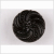 Black Floral and Swirl Glass Button - 28L/18mm | Mood Fabrics