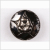 Platinum Shaded Glass Button - 36L/23mm | Mood Fabrics