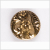 Old Gold Glass Button - 22L/14mm | Mood Fabrics