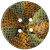 Lime Green and Harvest Pumpkin Snakeskin Coconut Button - 80L/50.8mm | Mood Fabrics