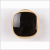 Black and Gold Rounded Square-Top Shank Back Button - 18L/11.5mm | Mood Fabrics