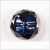 Platinum/Light Blue Glass Button - 50L/32mm | Mood Fabrics