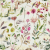 British Imported Fuchsia Watercolor Foliage Printed Cotton Canvas | Mood Fabrics