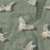 British Imported Olive Cranes Printed Cotton Canvas | Mood Fabrics