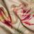British Imported Cranberry Painting Flowers Viscose and Linen Drapery Woven | Mood Fabrics