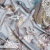 British Imported Chalk Blue Peacocks in the Trees Printed Polyester Microvelvet | Mood Fabrics