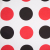 Off-White/Black/Primary Red Polka Dots Canvas | Mood Fabrics