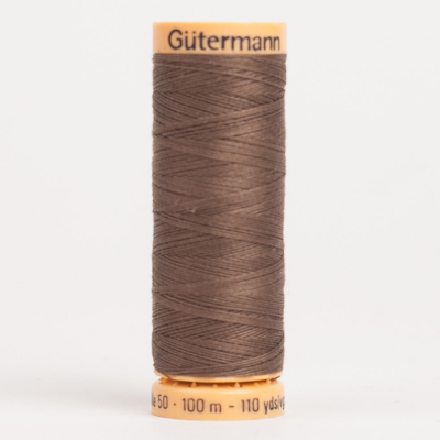 2850 Earth Brown 100m Gutermann Cotton Thread | Mood Fabrics