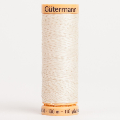 1320 Cream 100m Gutermann Cotton Thread | Mood Fabrics