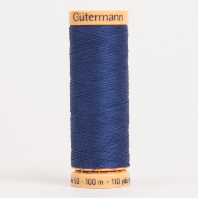 6340 Bright Navy 100m Gutermann Cotton Thread | Mood Fabrics