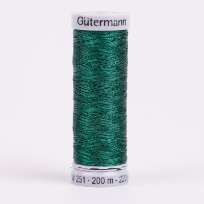 8095 Green 200m Gutermann Metallic Thread | Mood Fabrics