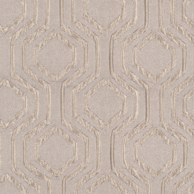 Ivory Geometric Brocade | Mood Fabrics