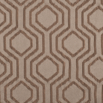 Taupe Geometric Brocade | Mood Fabrics