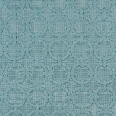 Turquoise Geometric Embroidered Cotton-Poly Woven | Mood Fabrics