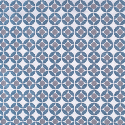 Petrol Geometric Poly-Cotton Brocade | Mood Fabrics