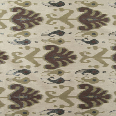Olive Double-Wide Ikat Print Poly Woven | Mood Fabrics