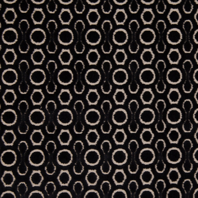 Ebony Geometric Pattern Cut Velvet Home Decor Fabric | Mood Fabrics
