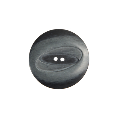 Italian Black Plastic Button - 36L/23mm | Mood Fabrics