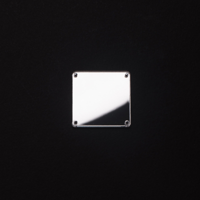 Silver Laminate 4-Hole Square Plastic Mirror - 64L/40.5mm | Mood Fabrics