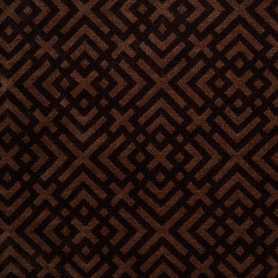 Espresso and Woodsmoke Geometric Acrylic-Polyester-Viscose Chenille | Mood Fabrics