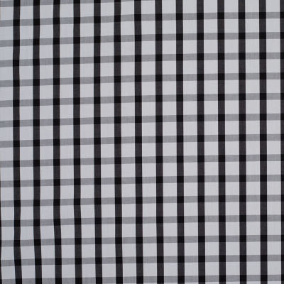 Black and White Checkered Cotton Shirting | Mood Fabrics