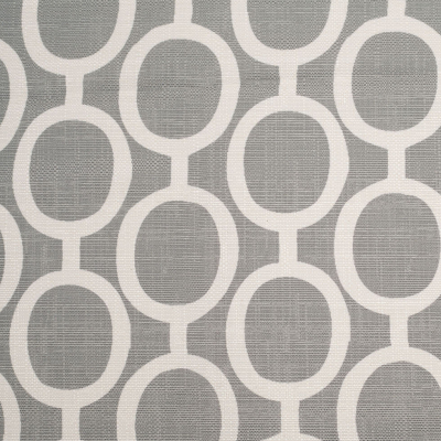 Spanish Gray/White Geometric Poly/Cotton Canvas | Mood Fabrics