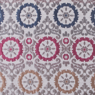 Gray and Pink Floral Brocade | Mood Fabrics