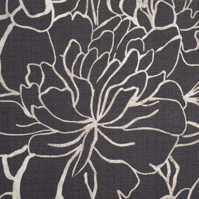Spanish Gray Floral Woven | Mood Fabrics