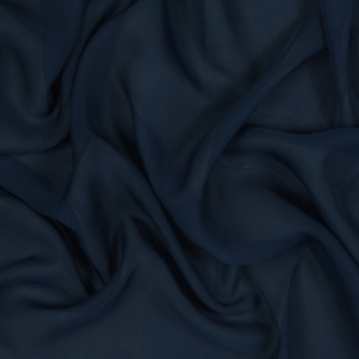 Regina Navy Polyester Chiffon | Mood Fabrics
