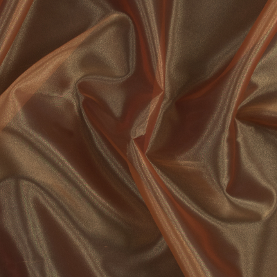 Orange Iridescent Polyester Organza | Mood Fabrics