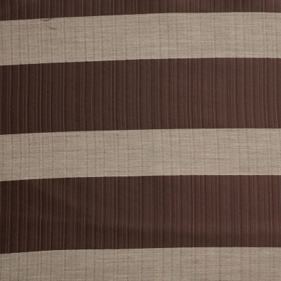 Striped Chocolate Polyester Woven | Mood Fabrics