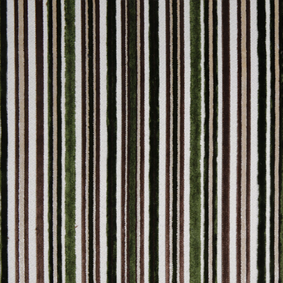 Green Laser-Cut Striped Polyester Velvet | Mood Fabrics