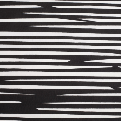 Swedish Black/White Striped Woven Cotton Print | Mood Fabrics