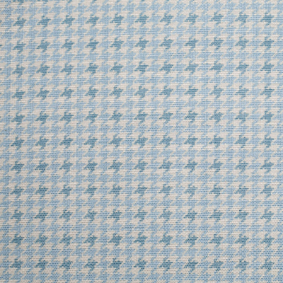 Spanish Baby Blue Houndstooth Poly-Cotton Woven | Mood Fabrics