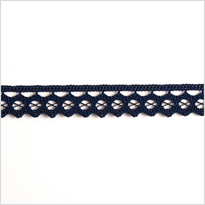 Dark Navy European Crochet Trim - 0.75