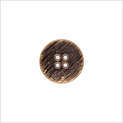 Italian Gold Zamac Embossed Button - 32L/20mm | Mood Fabrics