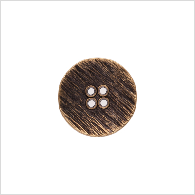 Italian Gold Zamac Embossed Button - 36L/23mm | Mood Fabrics