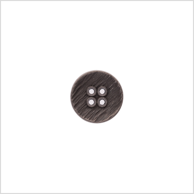 Italian Silver Zamac Embossed Button - 24L/15mm | Mood Fabrics