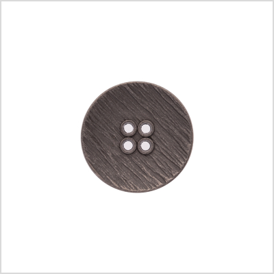 Italian Silver Zamac Embossed Button - 36L/23mm | Mood Fabrics