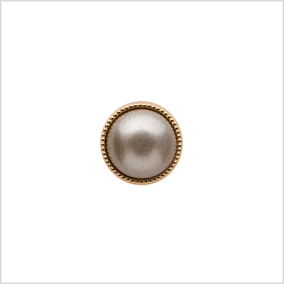 Italian Silver and Gold Shank Back Button - 16L/10mm | Mood Fabrics