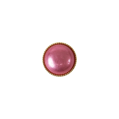 Italian Pink/Gold Shank Back Button - 18L/11.5mm | Mood Fabrics