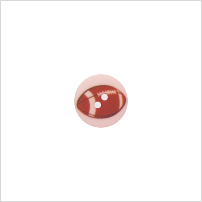 Italian Pink Kids Football Button - 24L/15mm | Mood Fabrics
