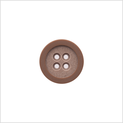 Rimmed Brown 4-Hole Button - 32L/20mm | Mood Fabrics