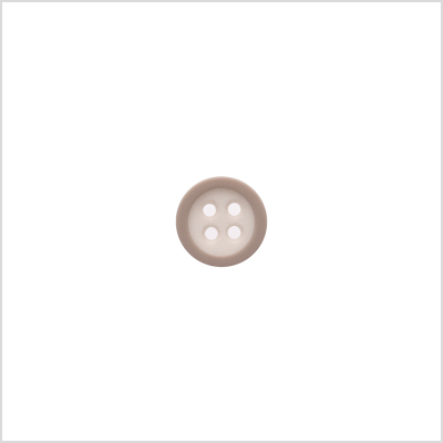 Rimmed White 4-Hole Button - 18L/11.5mm | Mood Fabrics