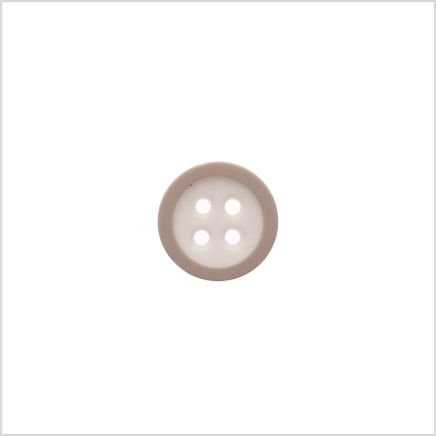 Rimmed White 4-Hole Button - 24L/15mm | Mood Fabrics